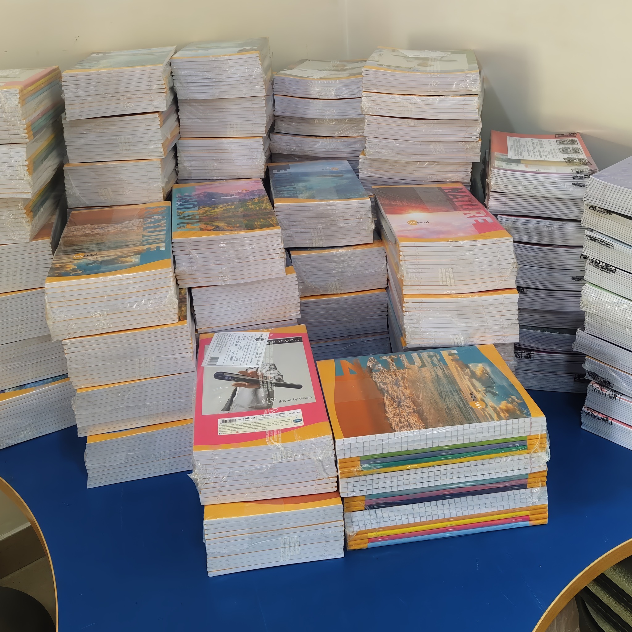 Books bought from donations