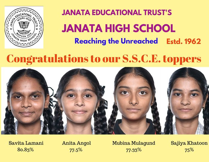 Toppers from Janata High School