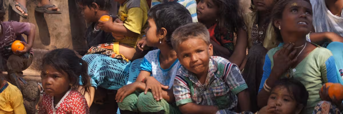 Slum And Street Children At The Show.