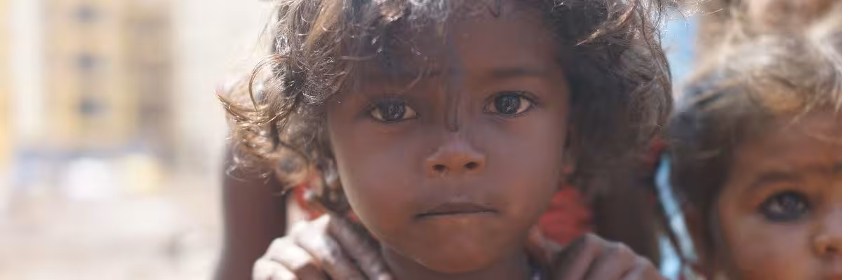 Child In Slums India.