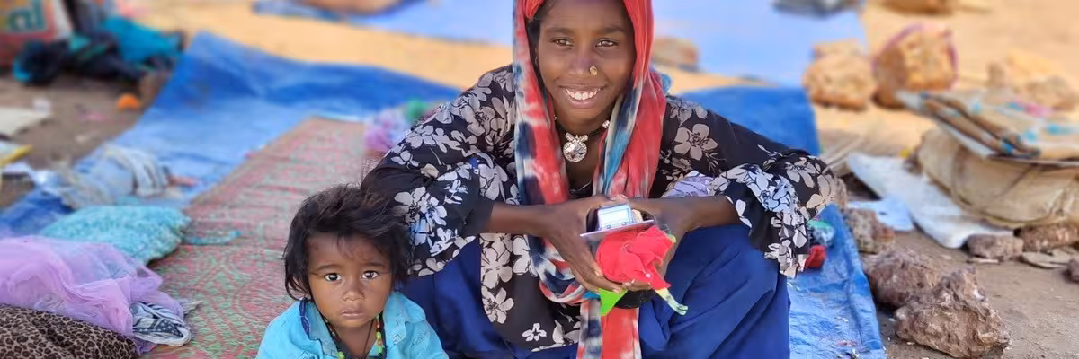 Mother And Child In Slum.